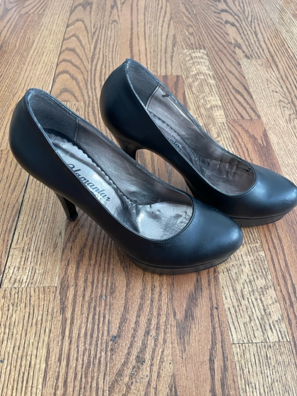 Black Classic Pumps Heels Size 38 / US 7.5 Elegant Minimal